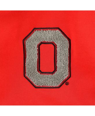 Women's Scarlet, Black Ohio State Buckeyes Matchmaker Diagonal Cowl Pullover Hoodie