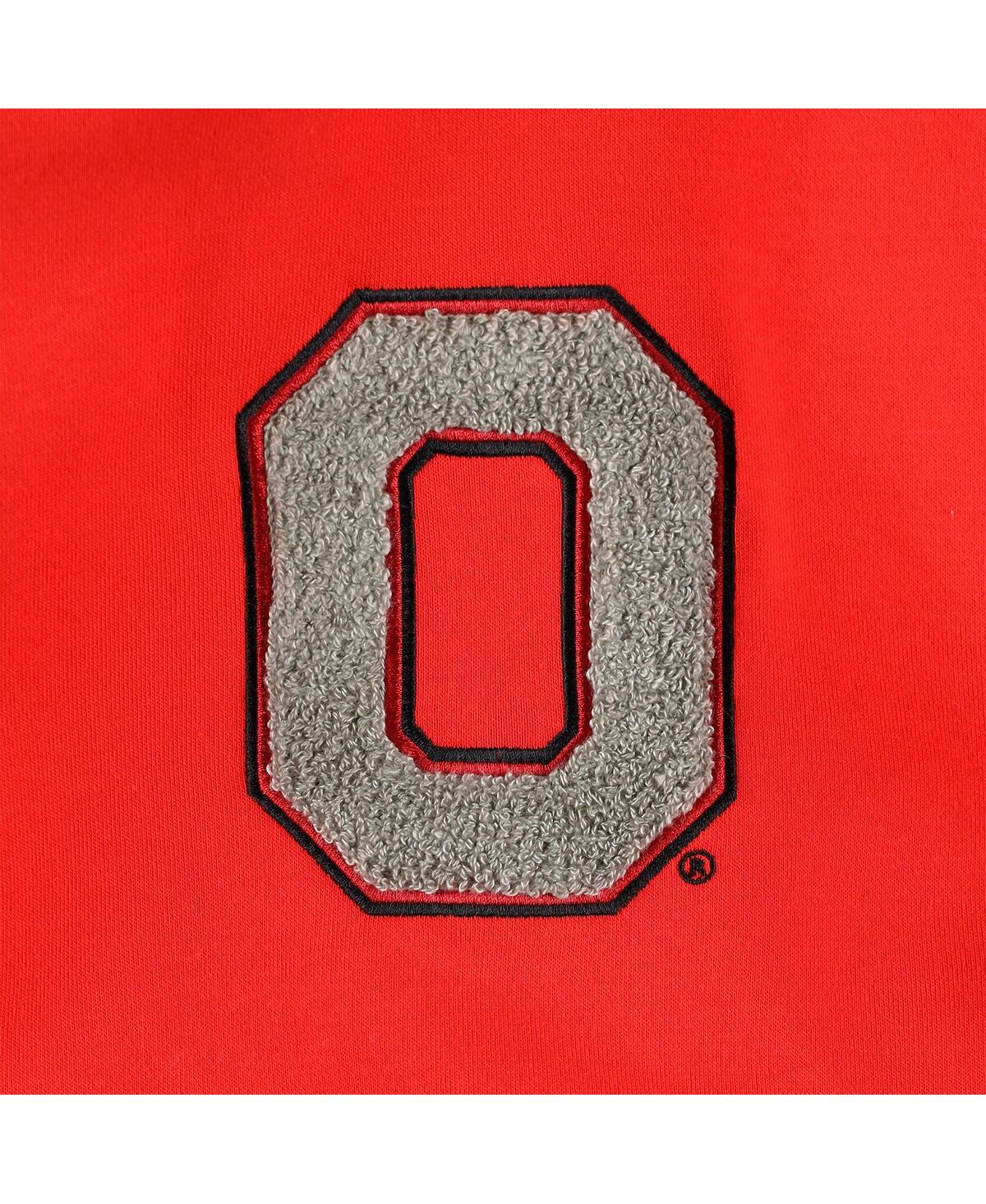 Shop Gameday Couture Women's  Scarlet, Black Ohio State Buckeyes Matchmaker Diagonal Cowl Pullover Hoodie In Scarlet,black