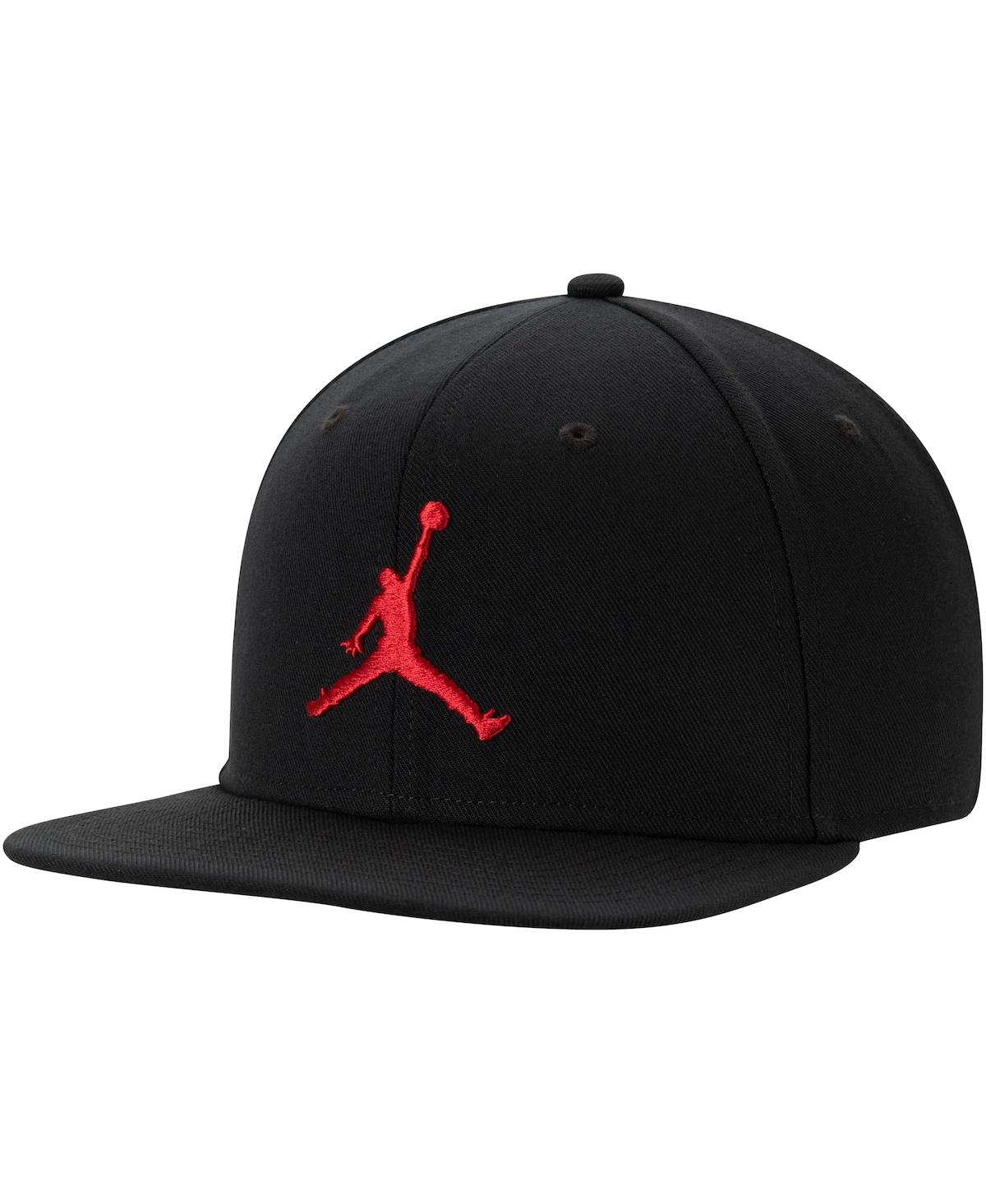 Men's Jordan Black Jumpman Pro Logo Snapback Adjustable Hat - Black