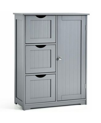 Freestanding Bathroom Cabinet with 3 Drawers and 1 Cupboard for Space Saving Storage