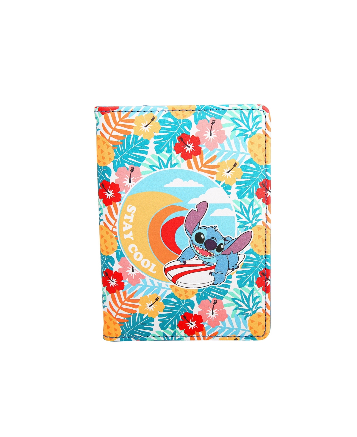 Lilo and Stitch Passport Holder- Cute Travel Wallet for Disney Fans, Officially Licensed - Blue, yellow