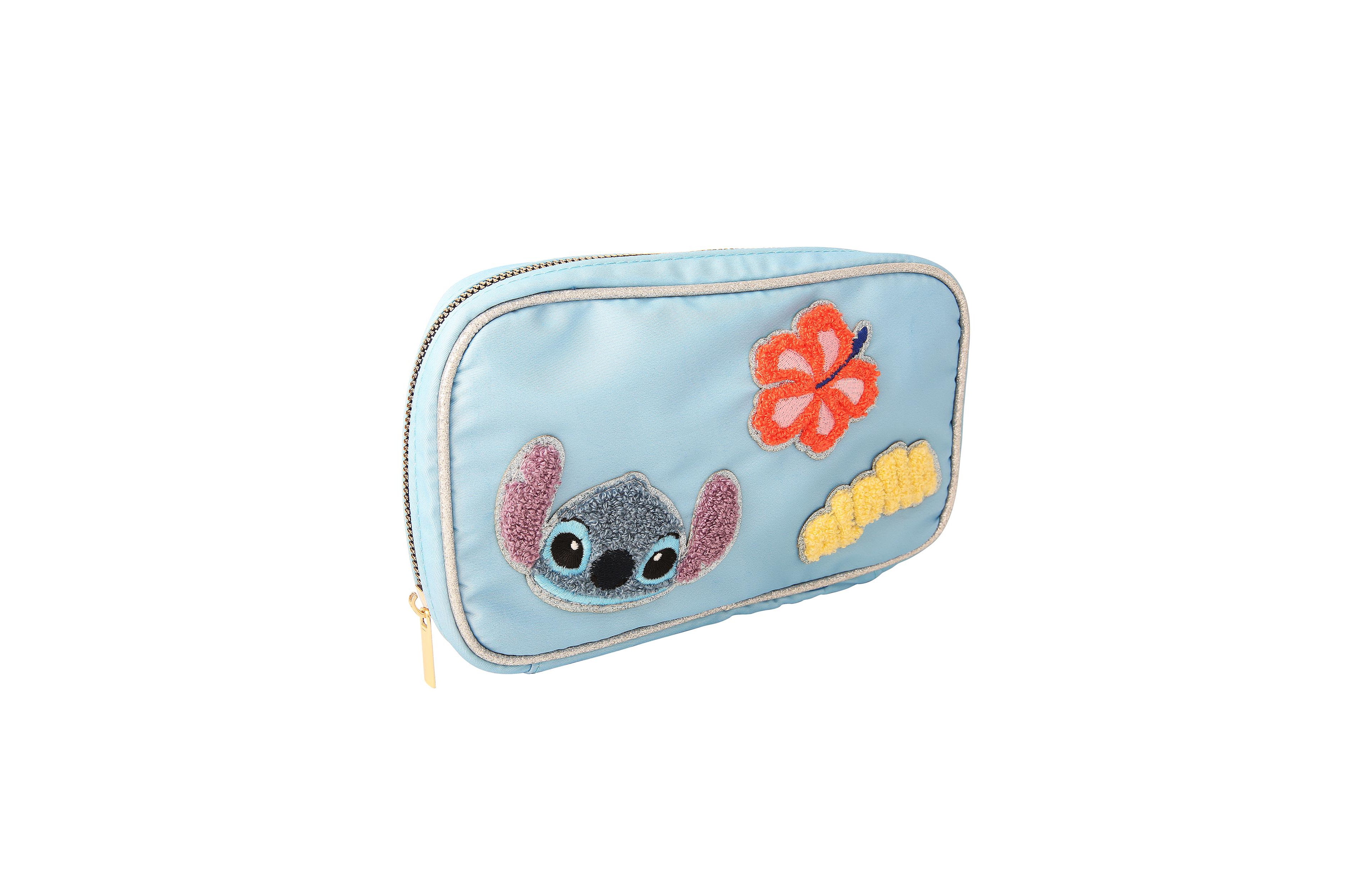 Disney Stitch Nylon Jewelry Holder Organizer with Zip Closure - Officially Licensed Jewelry Travel Organizer