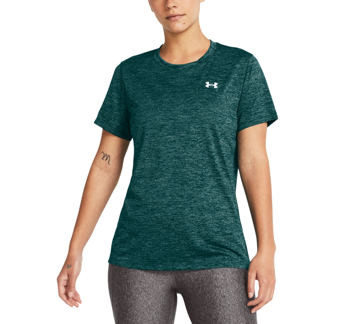 Under Armour Women's Tech Twist Short-sleeve Top In Hydro Teal,white
