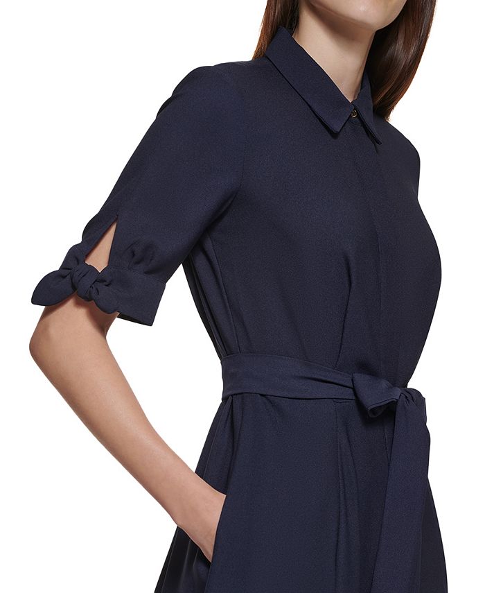 Calvin Klein Women's Solid Midi Shirtdress Blue Size 10 main image 1
