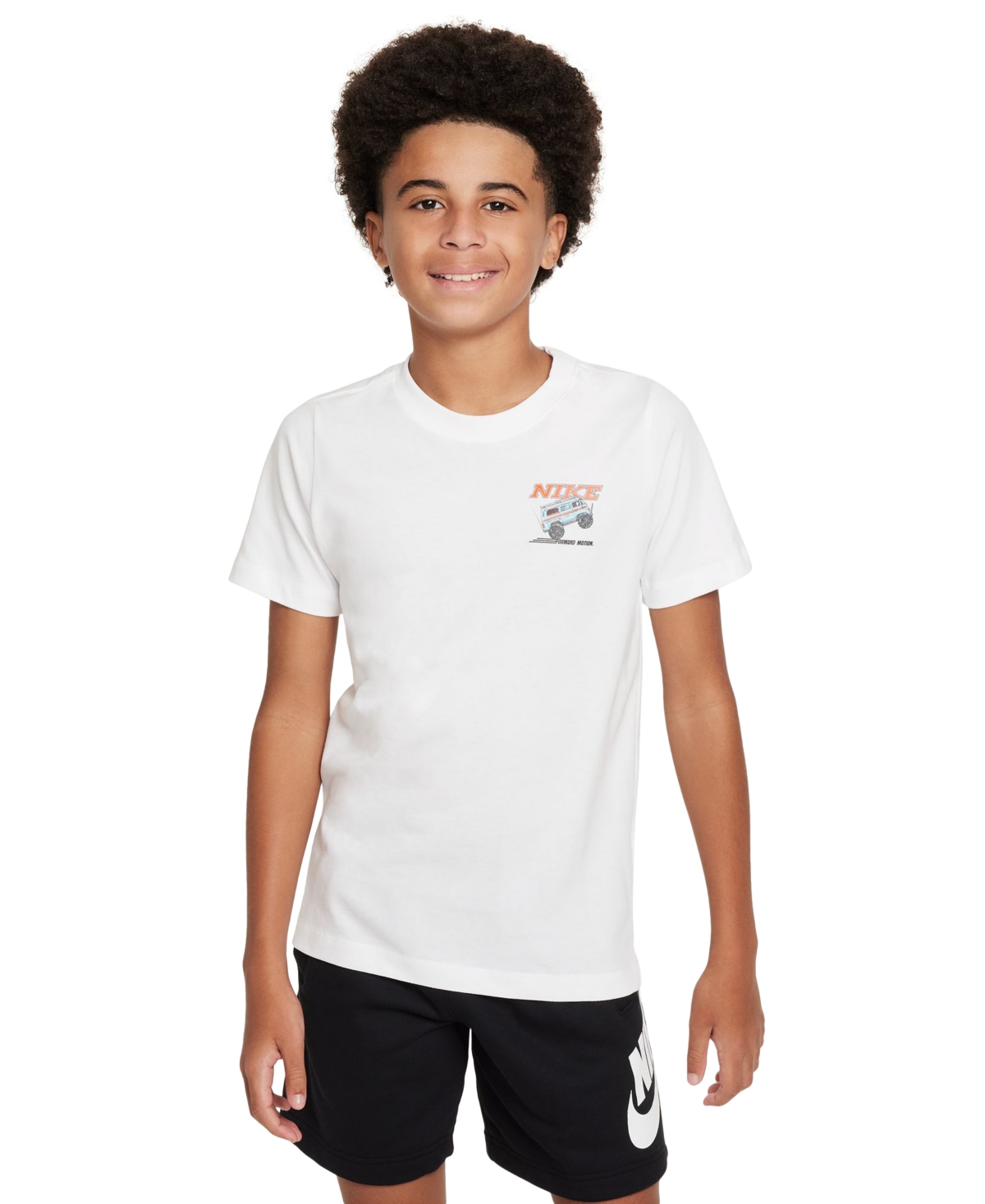 Nike Big Kids Sportswear Cotton Sole Rally Graphic T-shirt In White