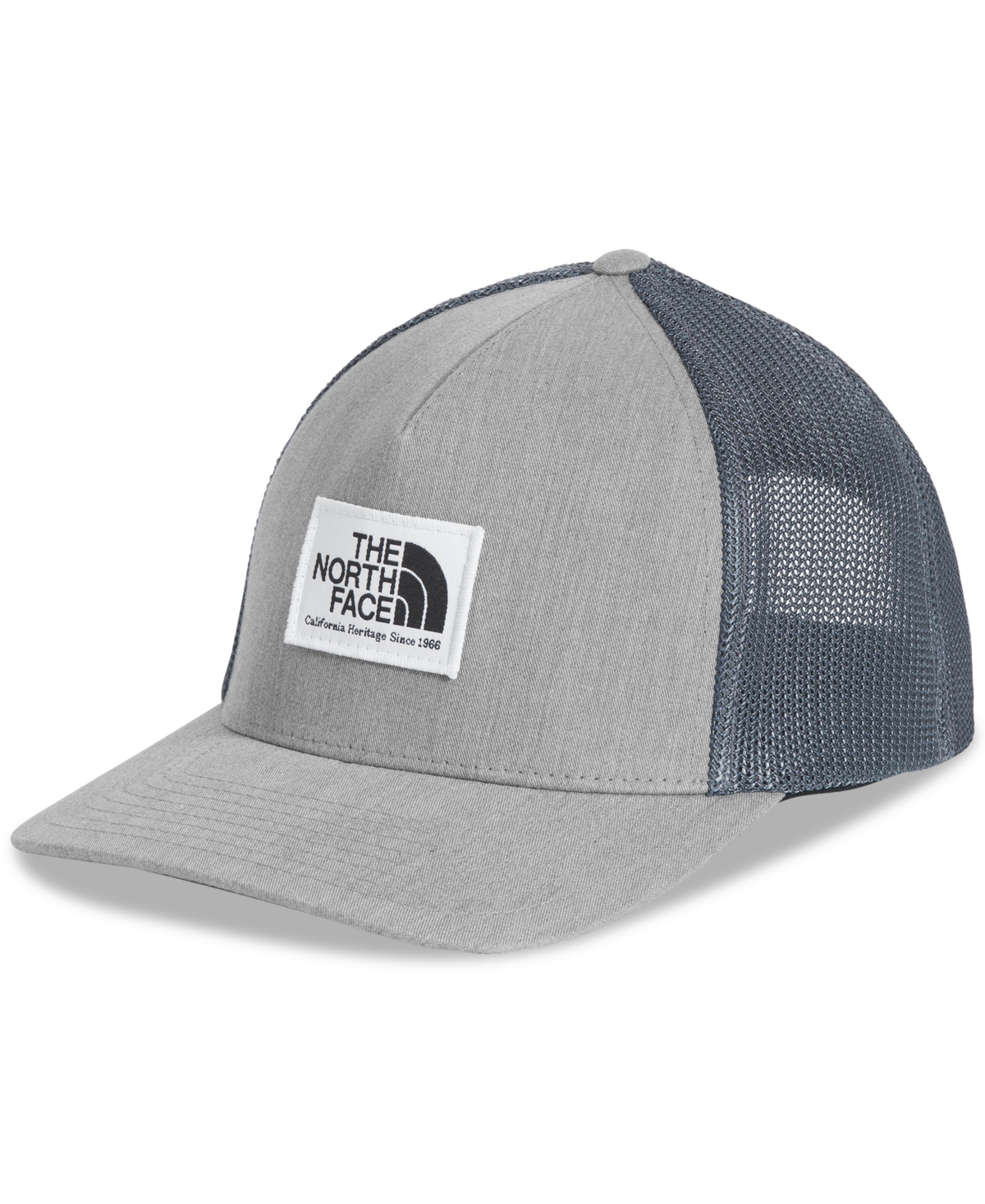 The North Face Men's Keep It Patched Logo Trucker Hat In Tnf Medium Grey Heather,tnf White
