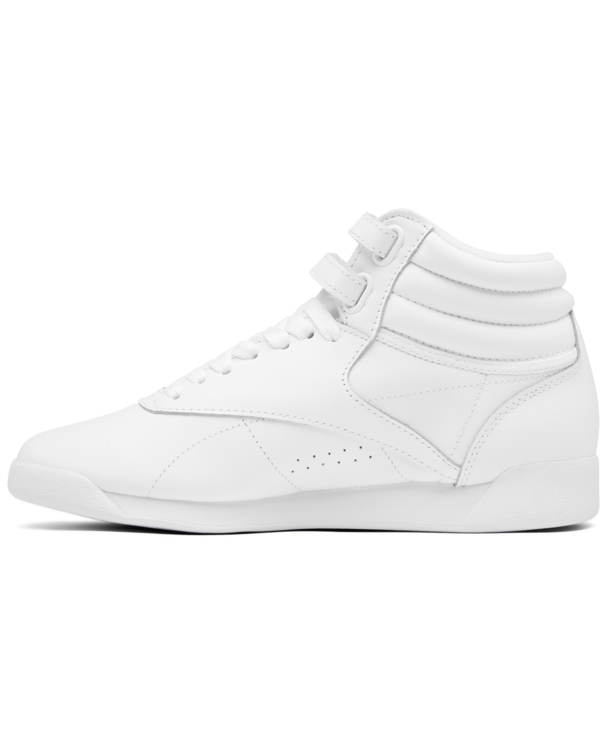Shop Reebok Women's Freestyle High Top Casual Sneakers From Finish Line In White