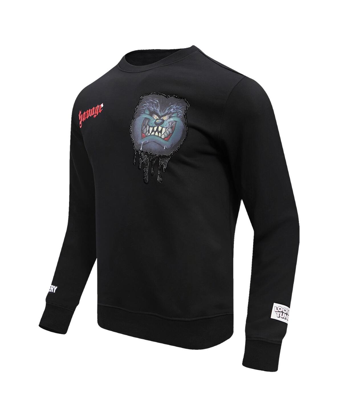 Freeze Max Men's And Women's  Black Looney Tunes Taz Savage Horror Pullover Sweatshirt In Black