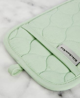 Quilted Cotton Terry Cloth Kitchen Towel, Oven Mitt, Potholder 4-Pack Set