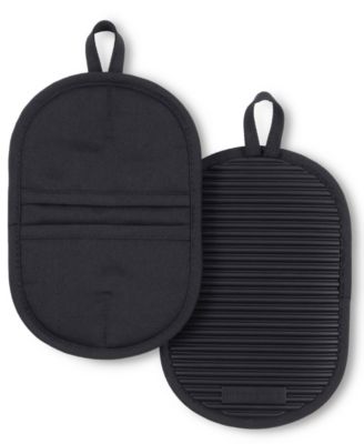 Ribbed Soft Silicone Pot Grabber 2-Pack Set, 5" x 8"