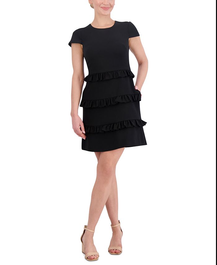 Eliza j tiered hot sale ruffle knit dress