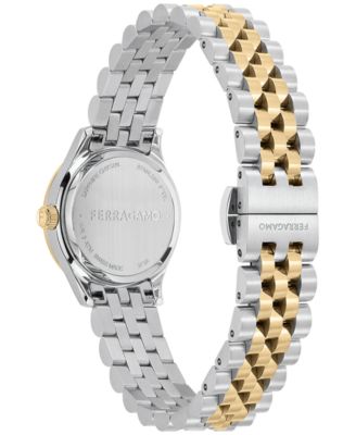 Salvatore Women's Swiss Diamond Accent Two-Tone Stainless Steel Bracelet Watch 25mm