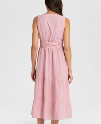 Seraphine Women's Maternity Cotton Button-Down Sleeveless Midi Dress -  Macy's