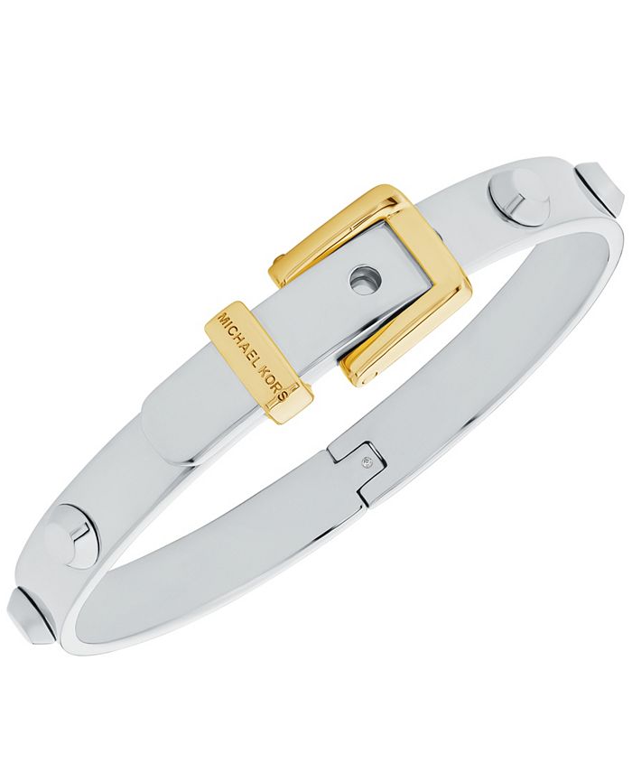 Michael kors astor online two tone buckle bangle