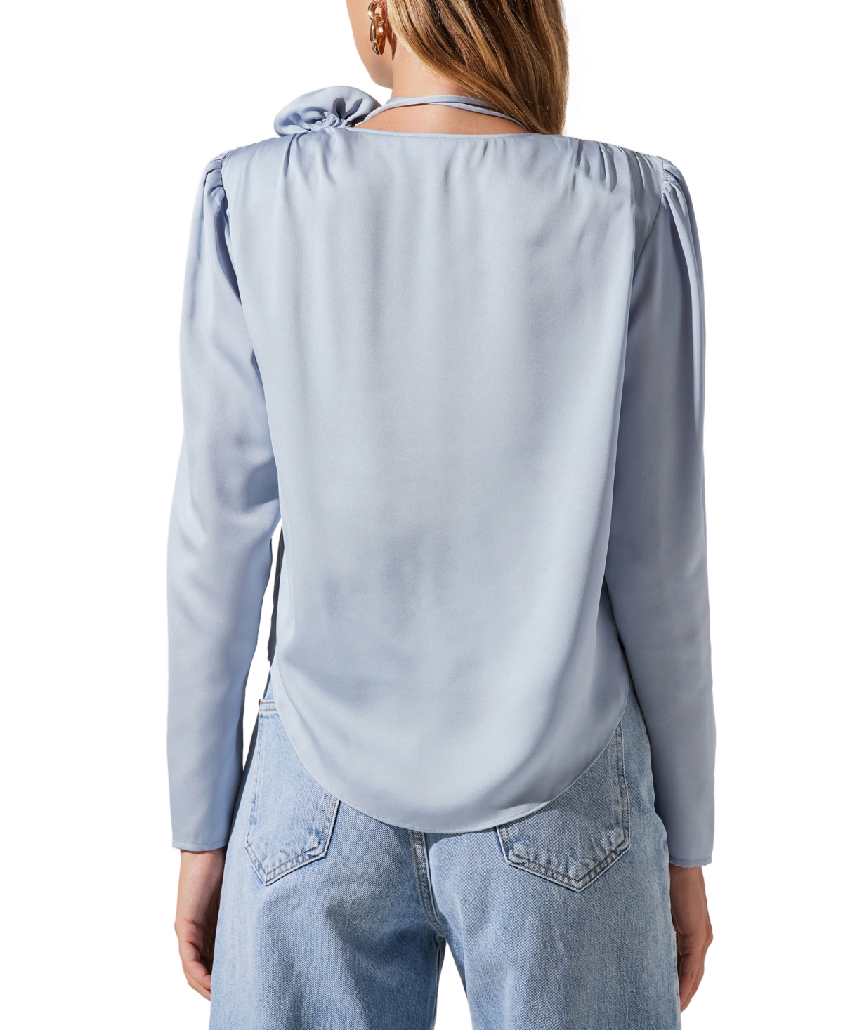 Shop Astr Women's Lovisa Long-sleeve Top In Powder Blue
