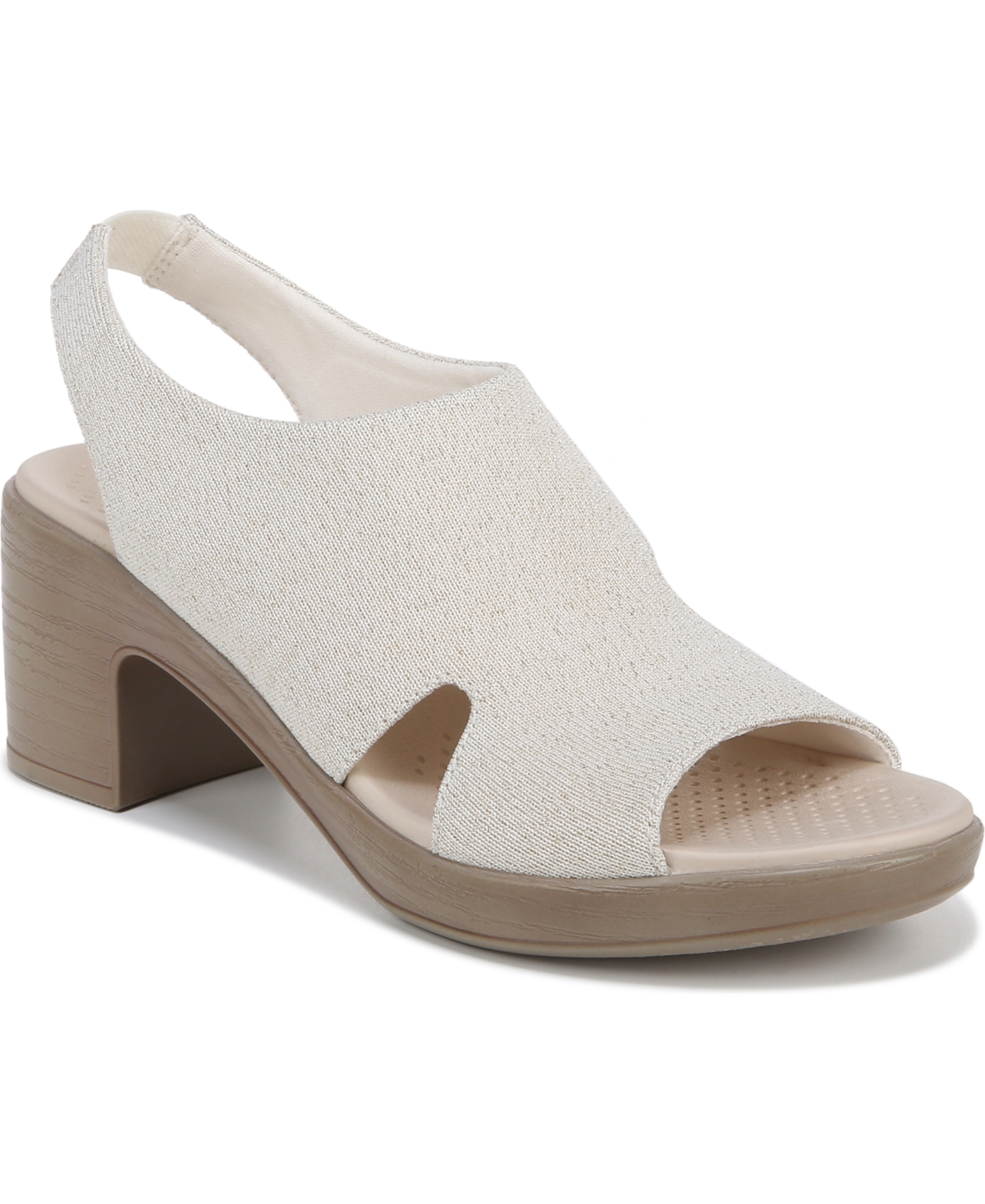 Eden Washable Strappy Sandals - White Fabric