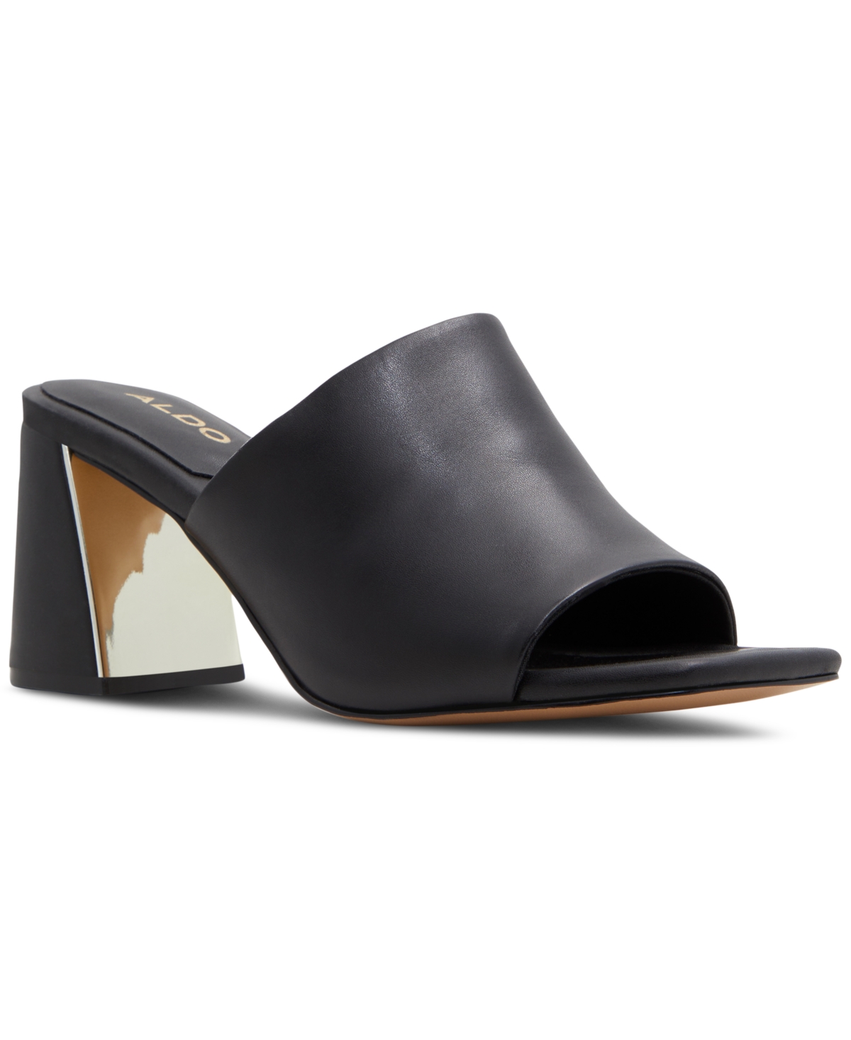 Shop Aldo Women's Meshka Slip-on Dress Sandals In Black Smooth