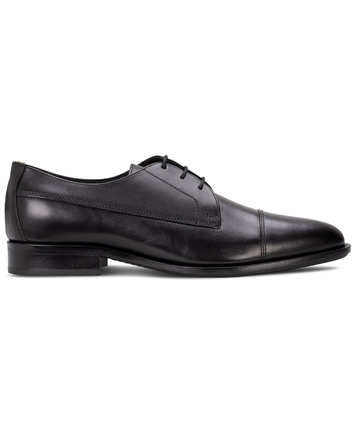 Shop Hugo Boss By  Men's Colby Derby Cap-toe Dress Shoes In Black