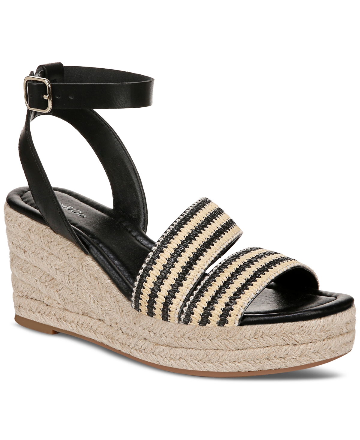 Ceicillaa Strappy Woven Wedge Sandals, Created for Macy's - Berry Multi Crochet