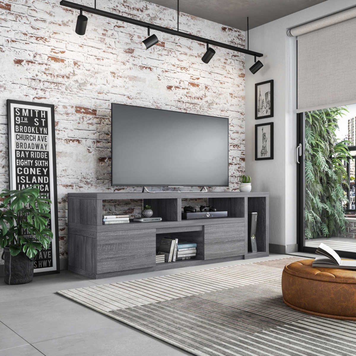 Streamdale Adjustable Tv Stand Console For Tv'S Up To 65" - Gray