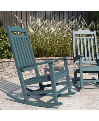 Set Of 2 Hillford Poly Resin Indoor/Outdoor Rocking Chairs