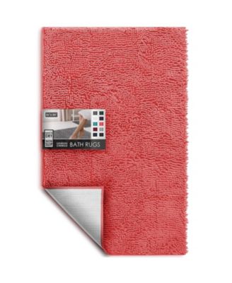 Ultra Soft Non-Slip Chenille Bath Rug - Quick Dry, Machine Washable - Large 26”x44”