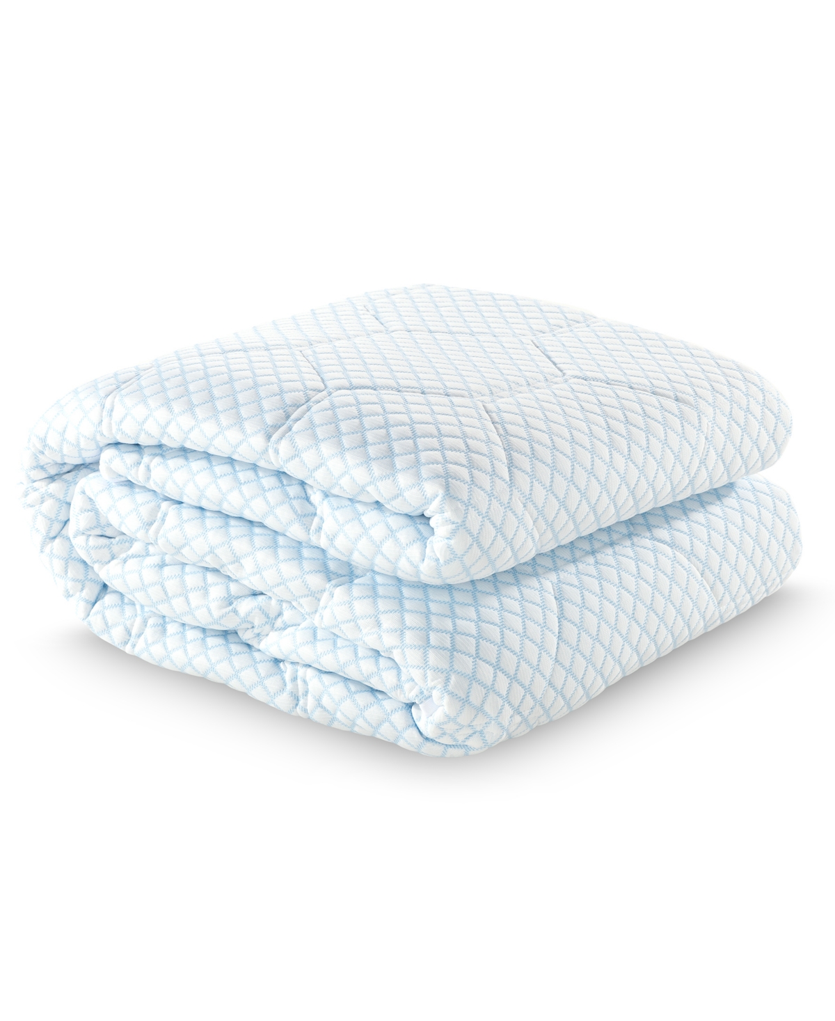 Vibe Cooling Quilted Memory Foam Mattress Pad, King In White