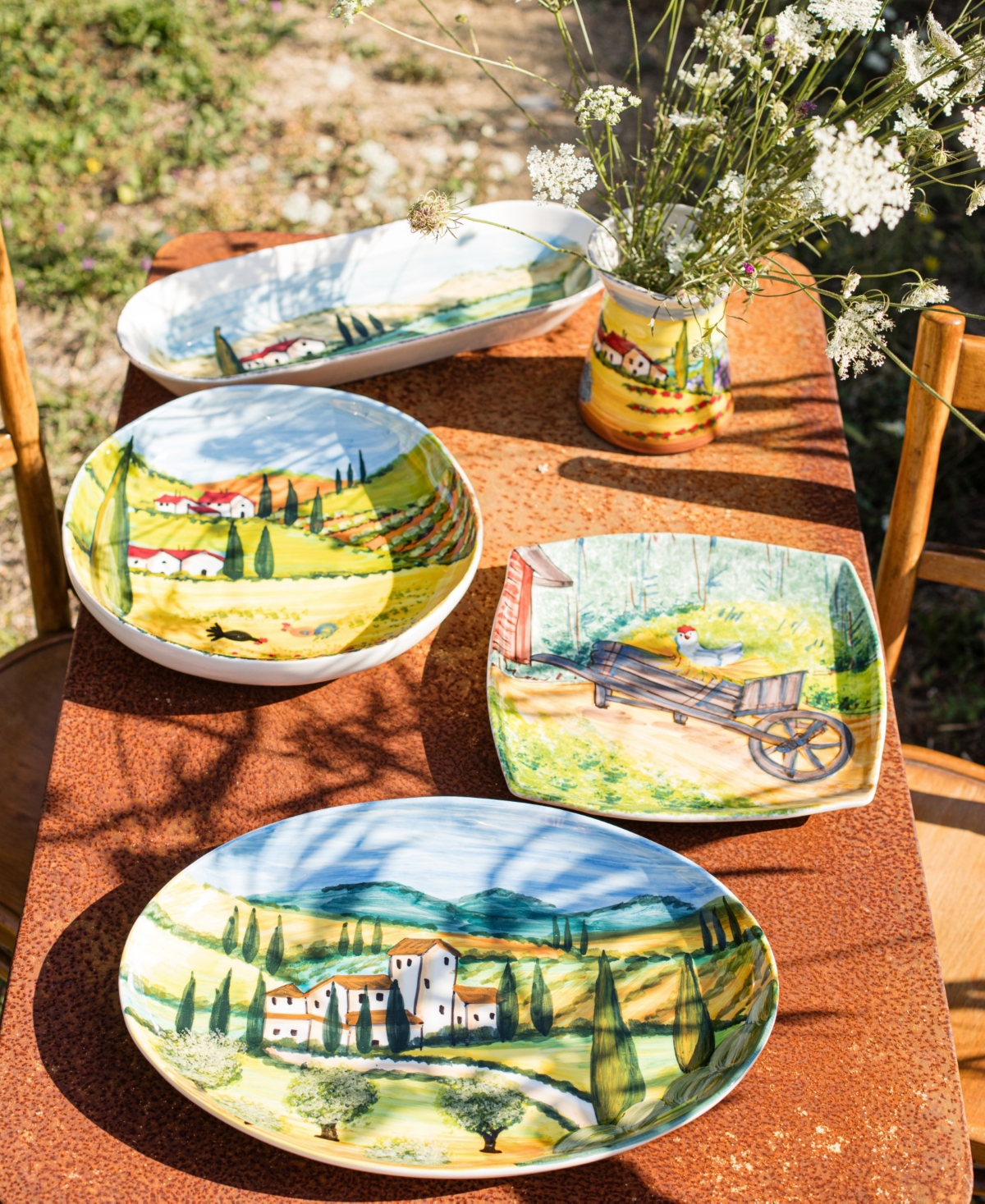 Shop Vietri Terra Toscana Oval Platter In Multi