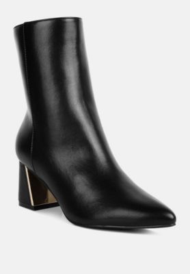 Women's Kaira Metallic Accent Heel High Ankle Boots