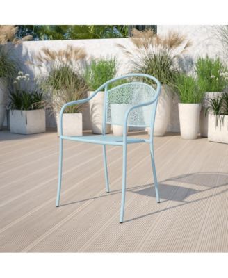 Commercial Grade 5 Pack Indoor-Outdoor Steel Patio Arm Chair With Round Back