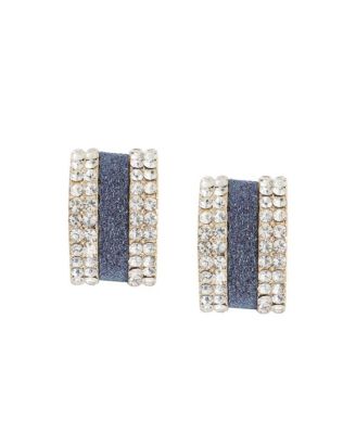 Women's Embellished Racetrack Hoop Earrings