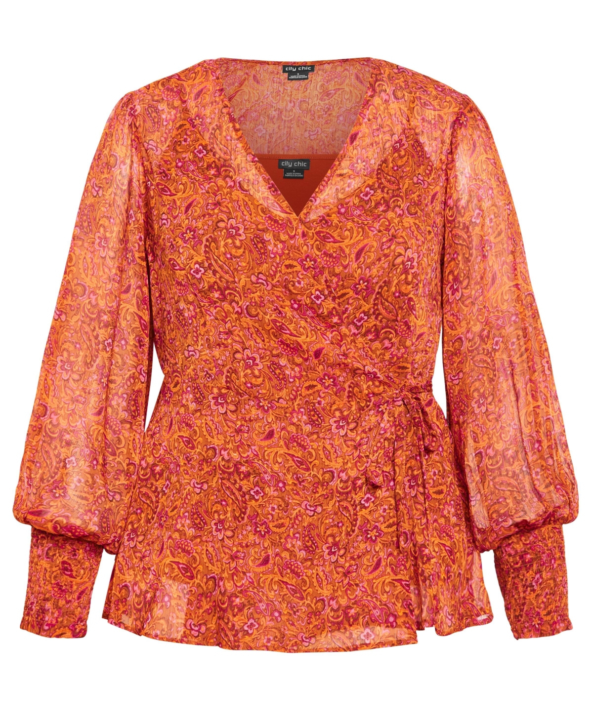 City Chic Plus Alexis Print Top