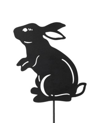 18" H Multi-Functional 2-in-1 Set of 3 Metal Rabbit Silhouette Pick Wall Decor