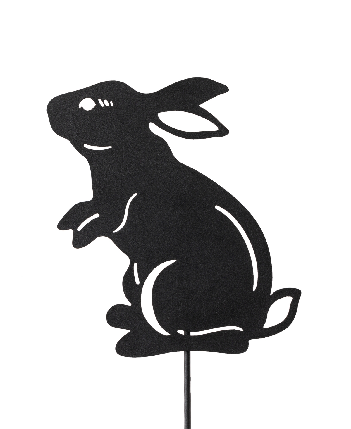 Glitzhome 18" H Multi-functional 2-in-1 Set Of 3 Metal Rabbit Silhouette Pick Wall Decor In Black