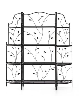 52" H 4-Tiered Rectangular Metal Shelf Plant Stand or Storage Rack