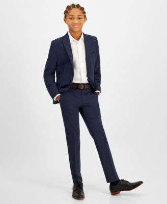 Big Boys Slim Fit Machine Washable Stretch Dress Pants