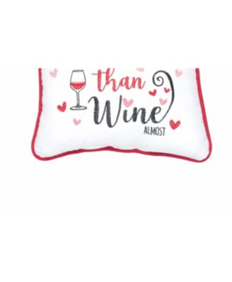 I Love You More Than Wine Valentine's Day Small/Petite Accent Pillow, 10" x 10"