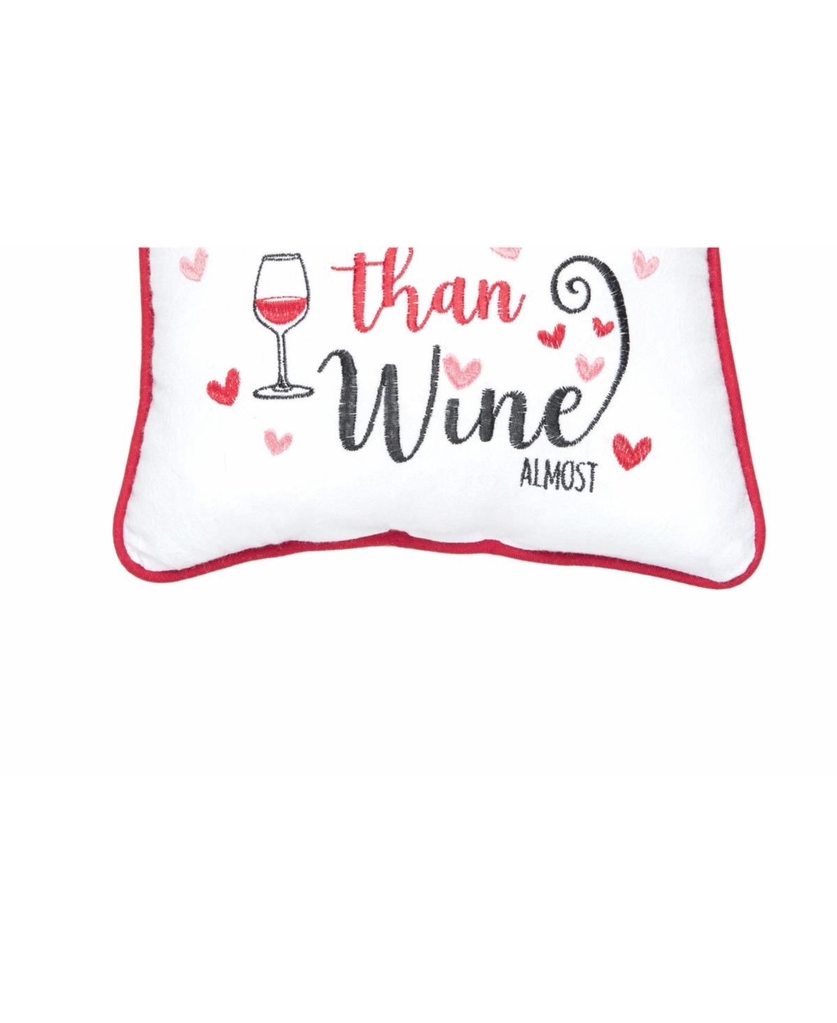 10" x 10" I Love You More Than Wine Valentine's Day Small Petite Throw Pillow
