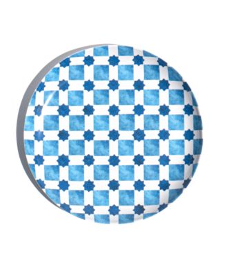 Palazzo Geo Tile 8.5" Salad Plates, Set of 6, Service for 6