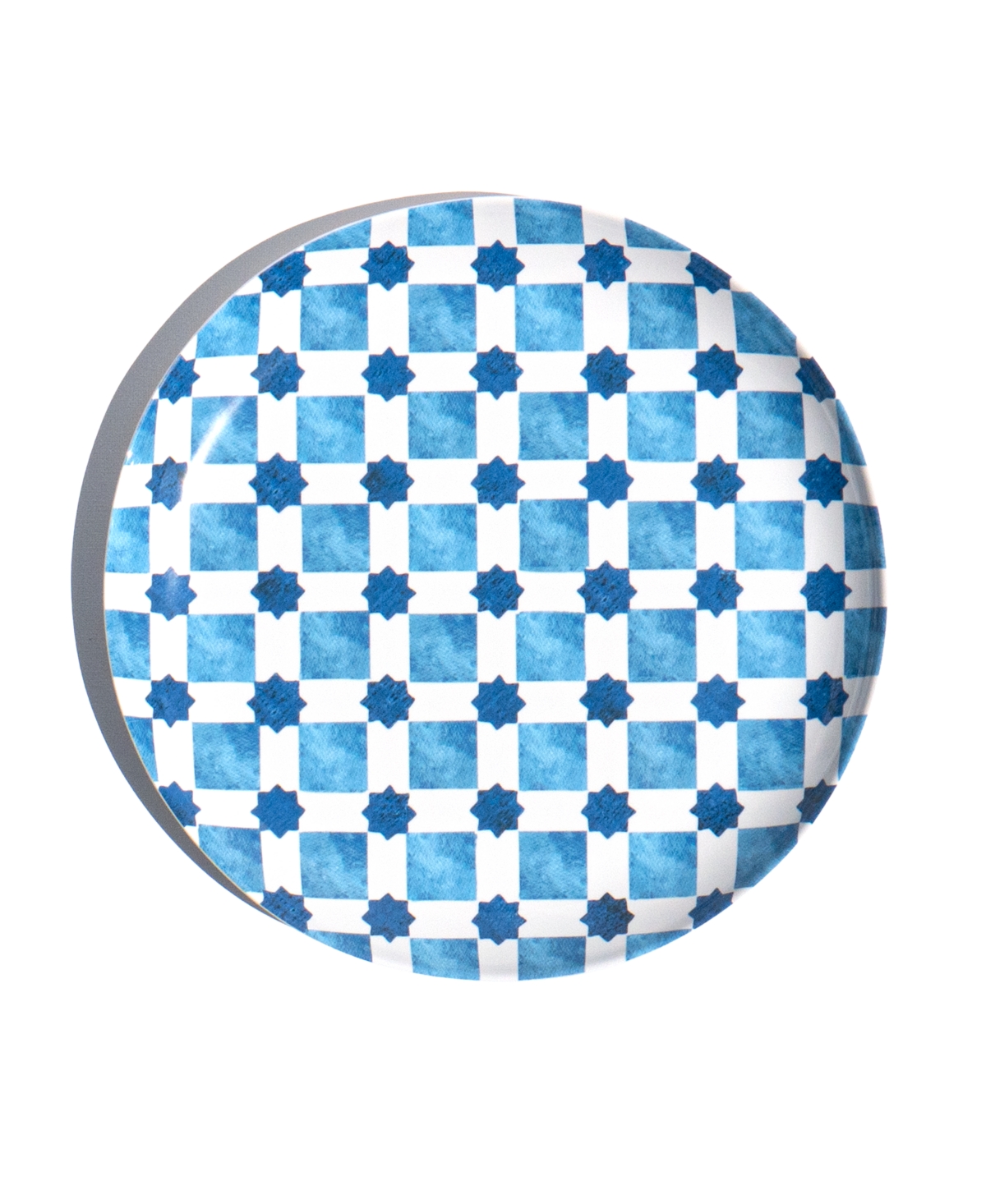 Tarhong Palazzo Geo Tile 8.5" Salad Plates, Set Of 6, Service For 6 In Multi