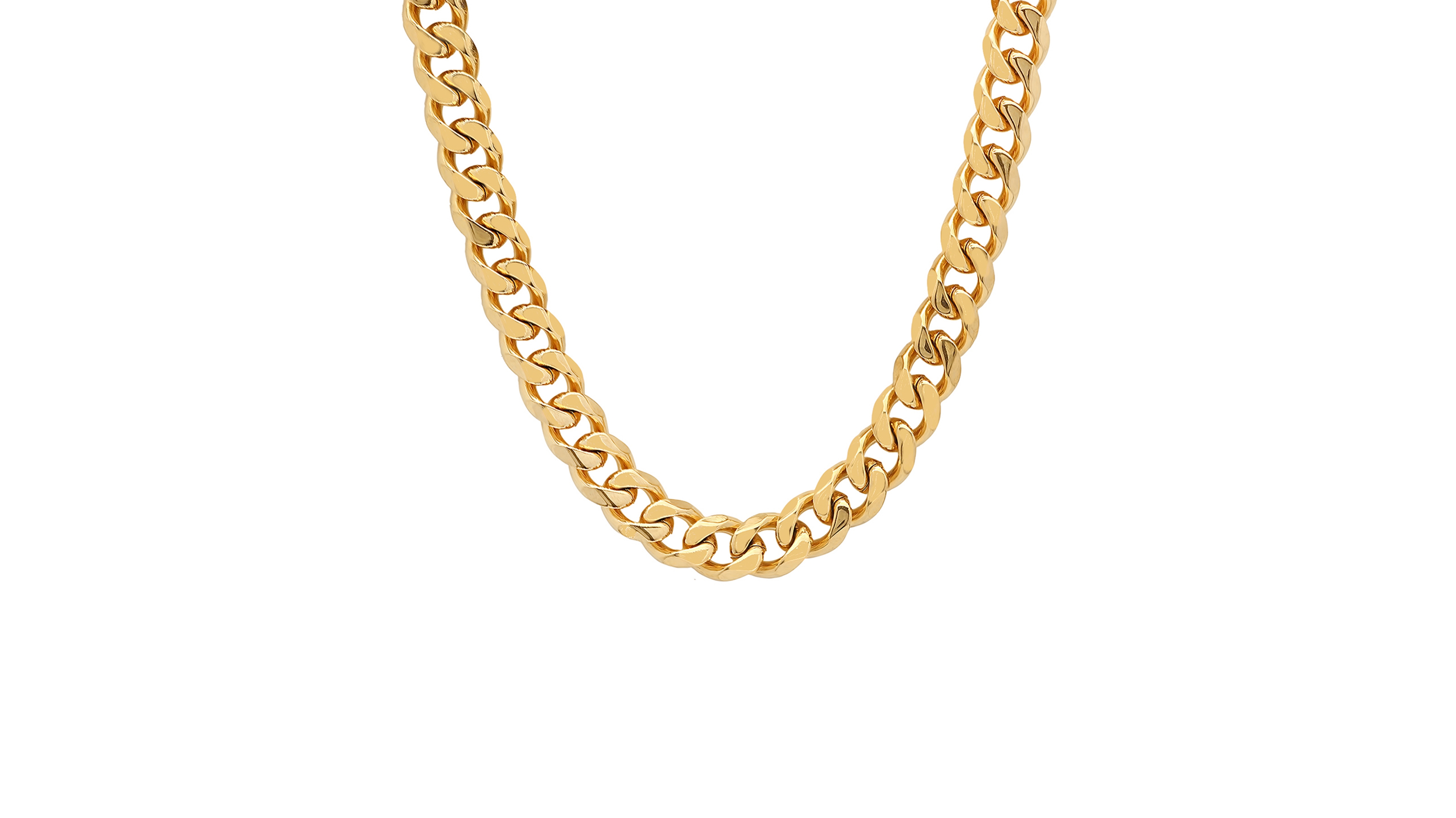 Steeltime Men's Gold-Tone Cuban 24" Link Necklace