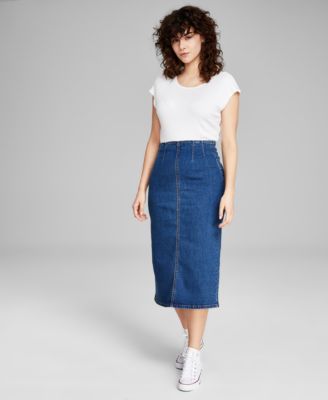 Macy's jean skirt best sale