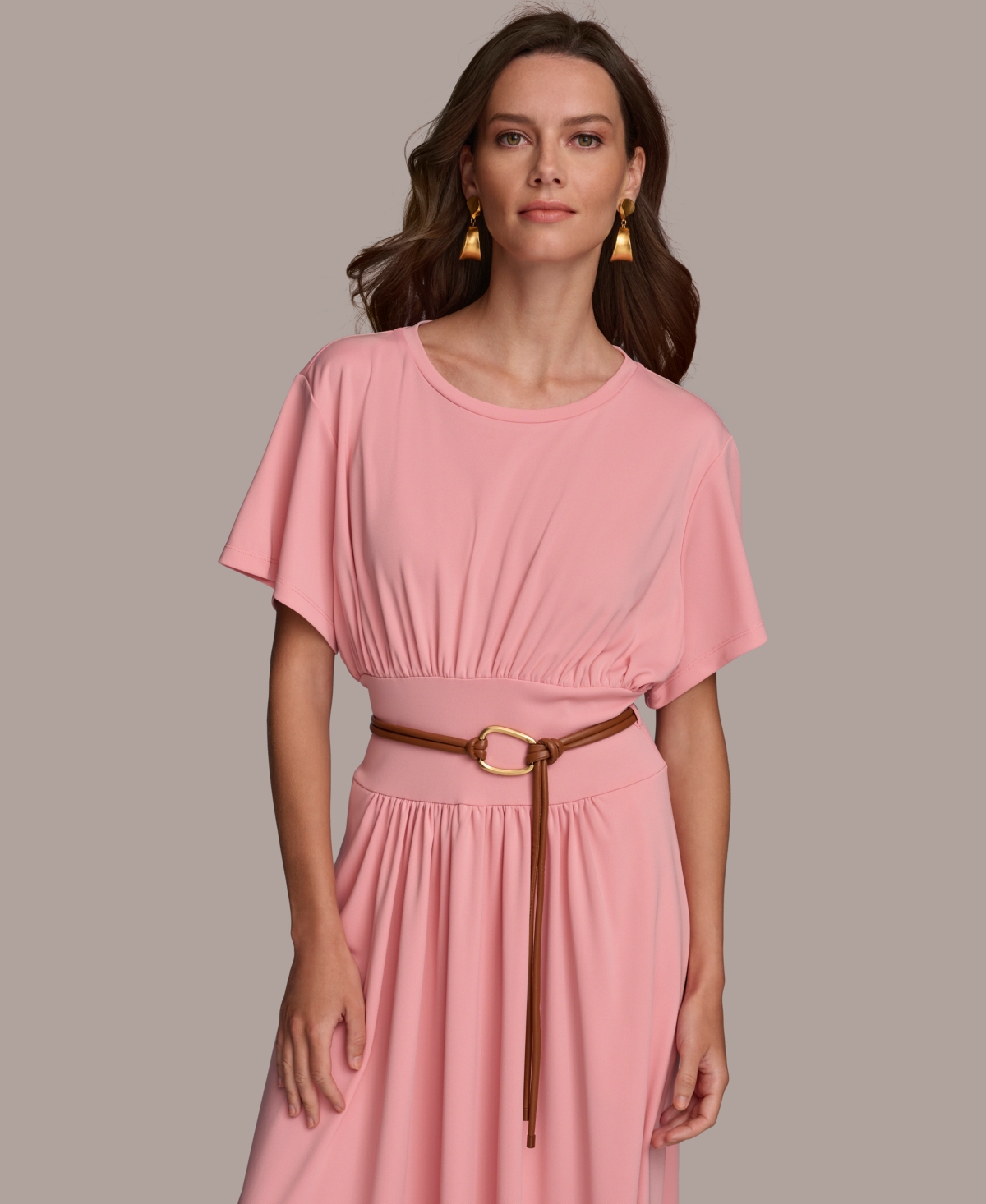 Shop Donna Karan Women's Belted A-line Dress In Tourmaline