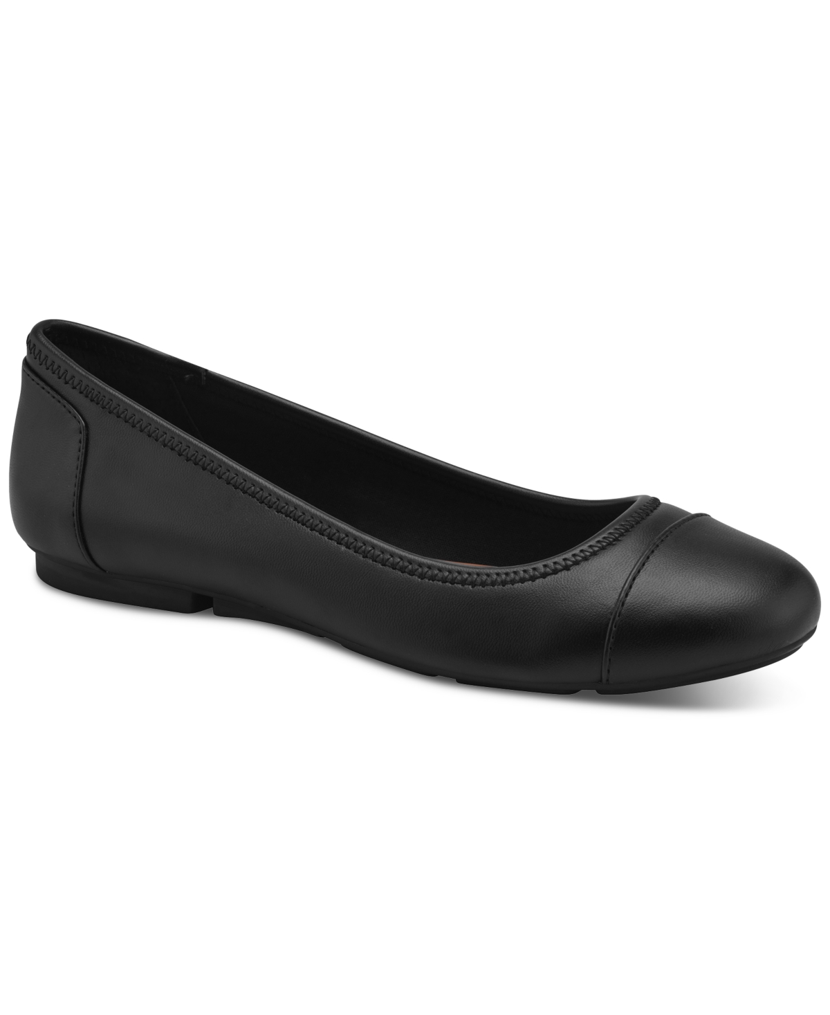 Style & Co Women's Trishh Flats, Created For Macys In Black Smooth