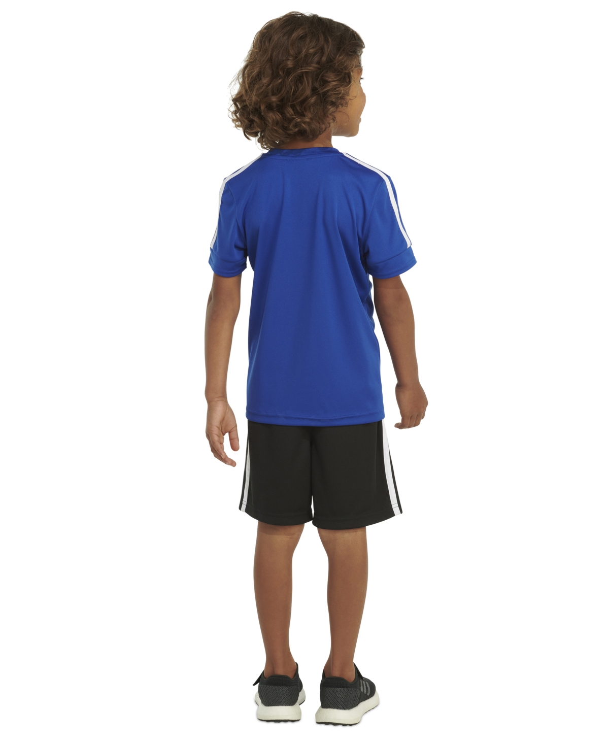adidas Toddler & Little Boys 2-Pc. 3-Stripe Logo Graphic T-Shirt & Mesh Shorts Set