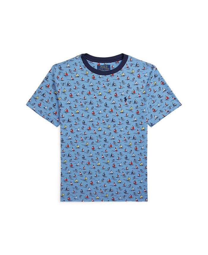 Polo Ralph Lauren Big Boys Sailboat-Print Cotton Jersey T-shirt - Macy's