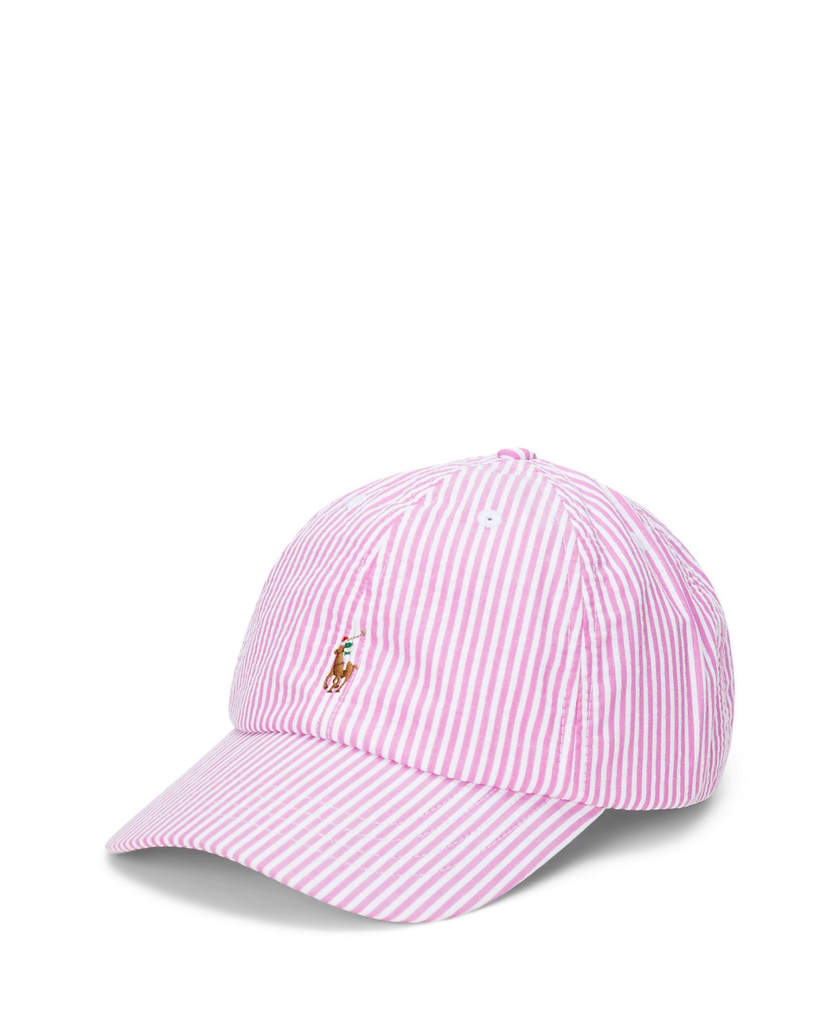 Shop Polo Ralph Lauren Big Boys Cotton Seersucker Ball Cap In Pink Seersucker