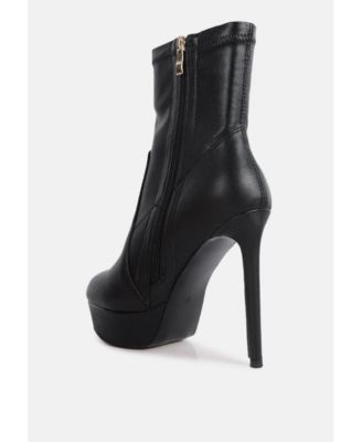 Rossetti stretch pu high heel boots