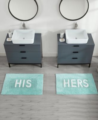 His & Hers Cotton 2-Piece Bath Rug Set