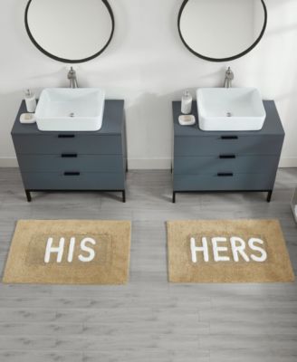 His & Hers Cotton 2-Piece Bath Rug Set